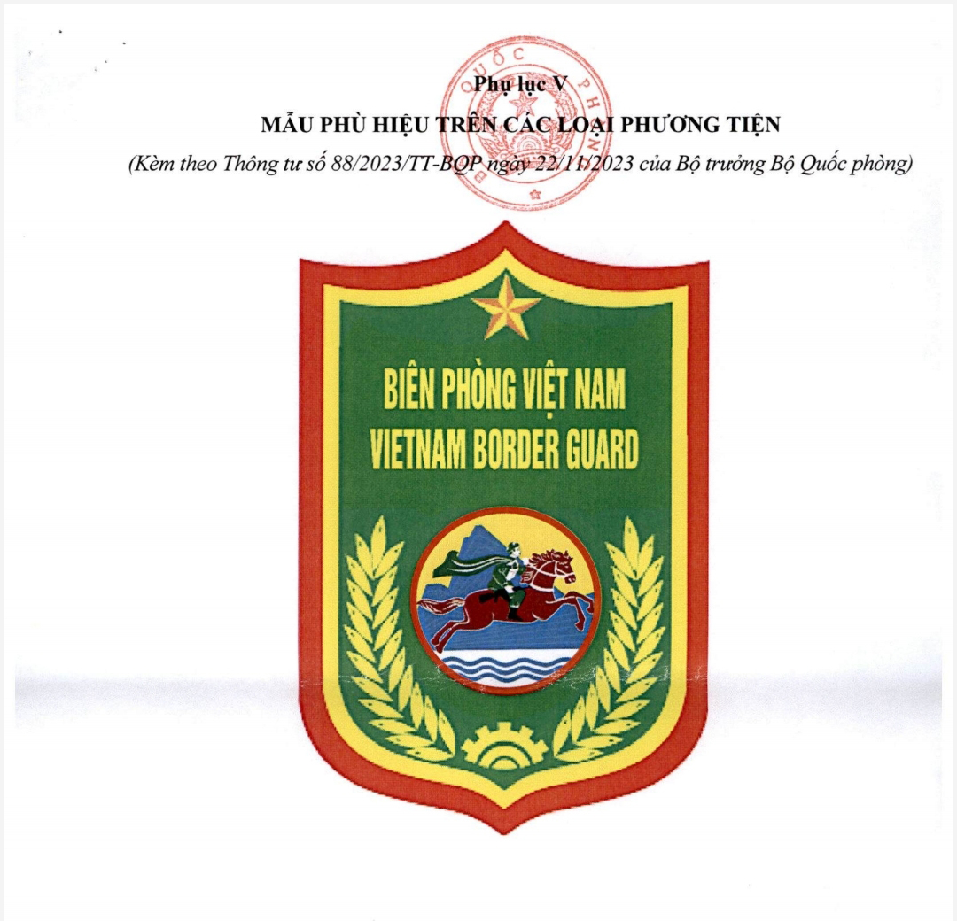 Thông tư quy định màu sắc, cờ hiệu, phù hiệu, tín hiệu của tàu thuyền, máy bay, xe - máy và phương tiện khác của Bộ đội Biên phòng